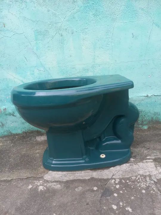 Vaso Sanitário Decoração Vintage Azul - Foto 4