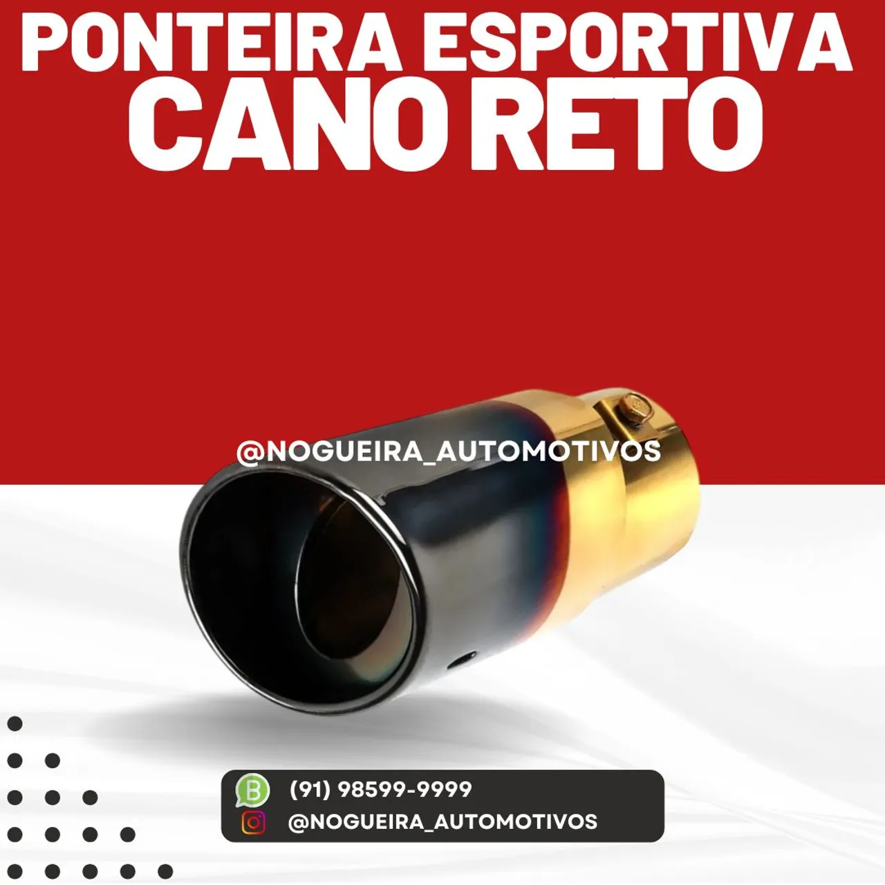 Ponteira Esportiva Cano Reto ou Curvado