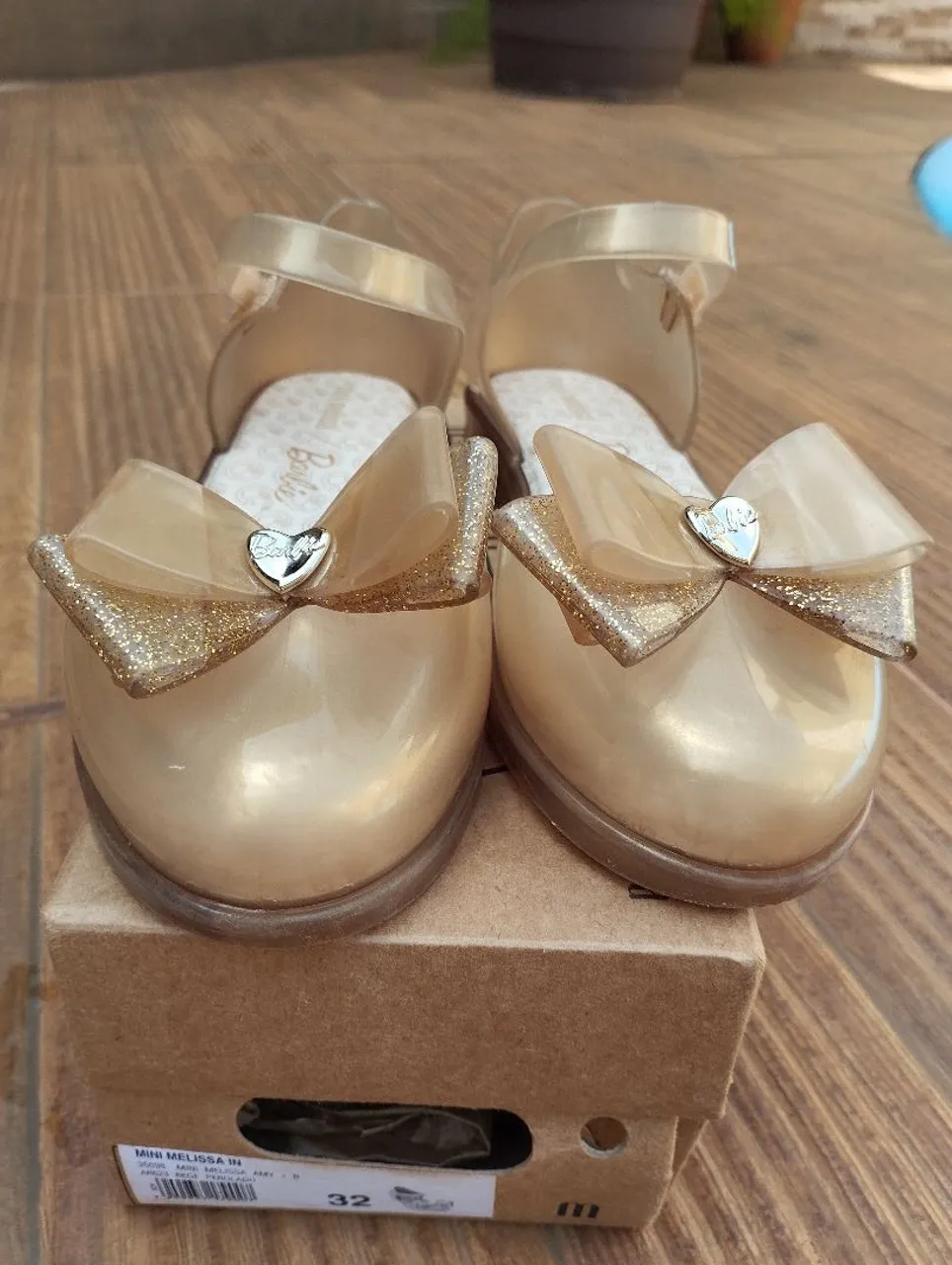 Sandália Mini Melissa Barbie Glitter - Tamanho 32