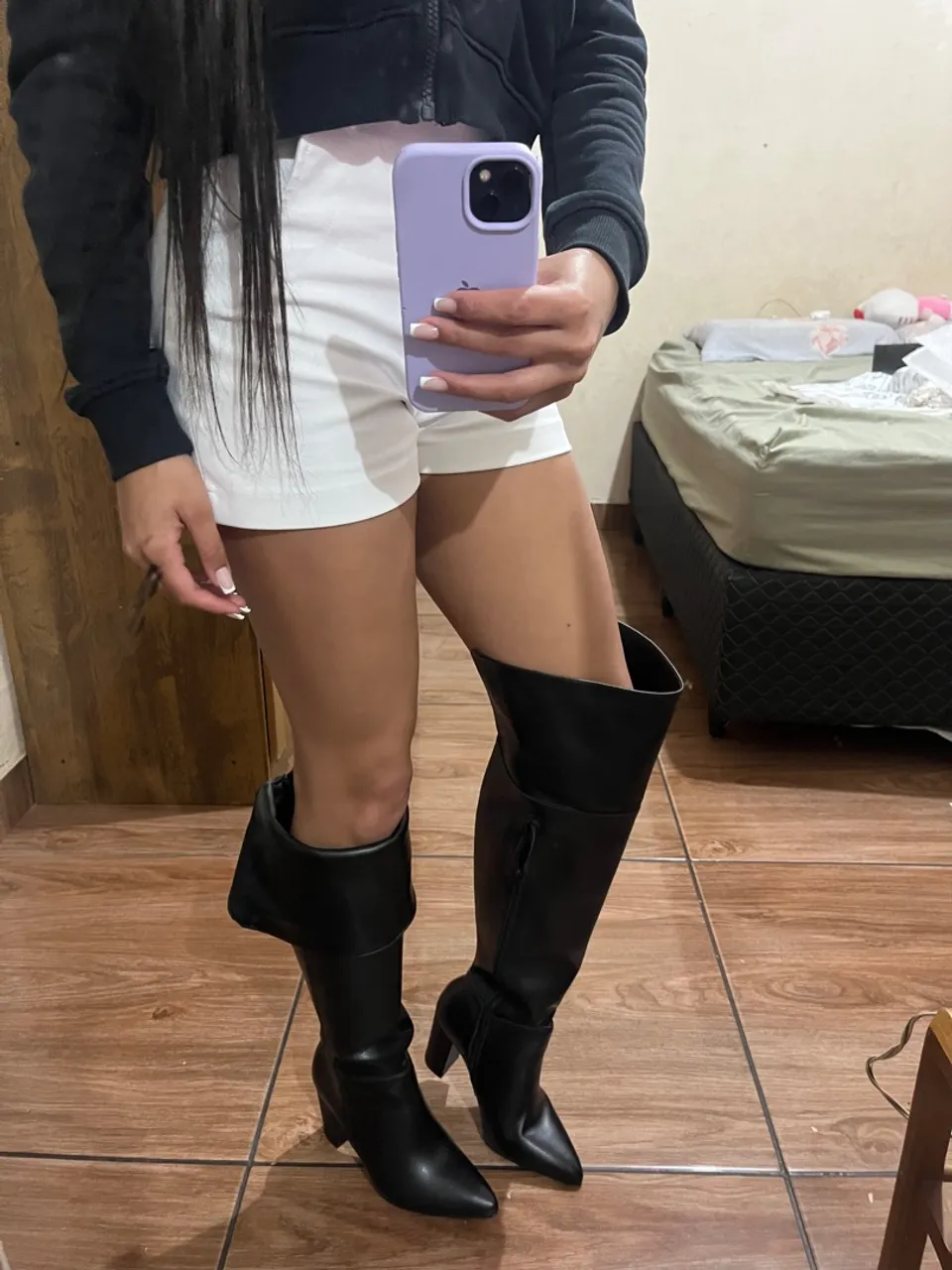 Bota Preta Feminina Super Estilosa