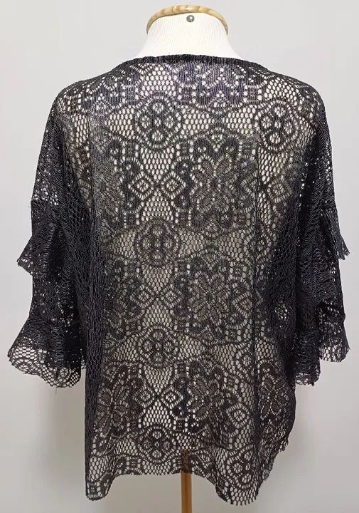 Blusa Transparente Sobreposição Renda - RIACHUELO - Foto 3