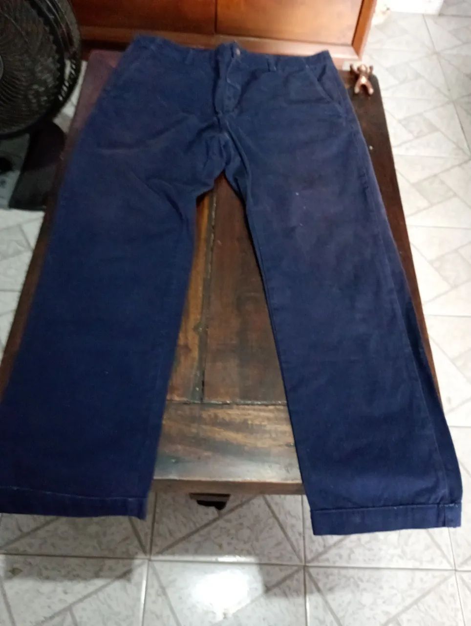 Calça Masculina Azul Marinho Richards 44 - Foto 4