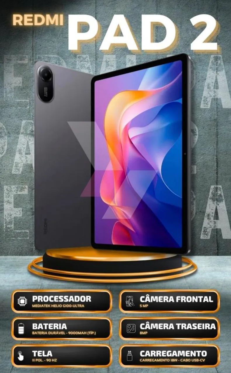 Tablet Redmi PAD 2 128 GB lacrado e com garantia 