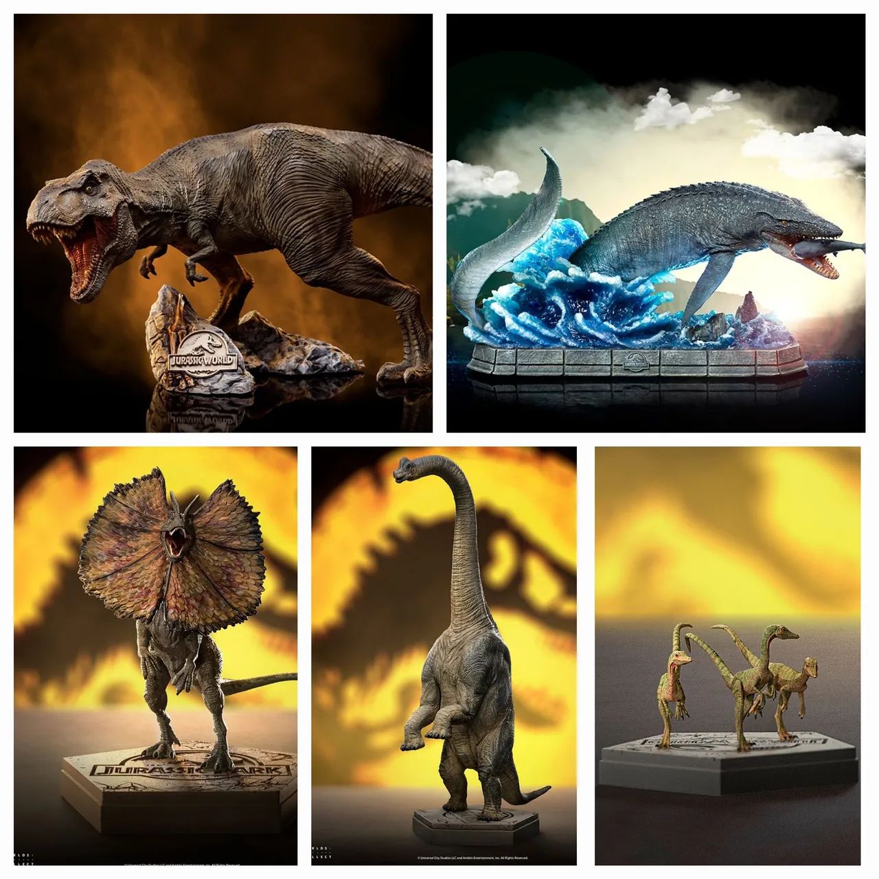 10 Estátuas Jurassic Park Series Icons Iron Studios