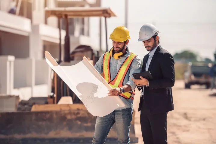Construção de casas e lojas