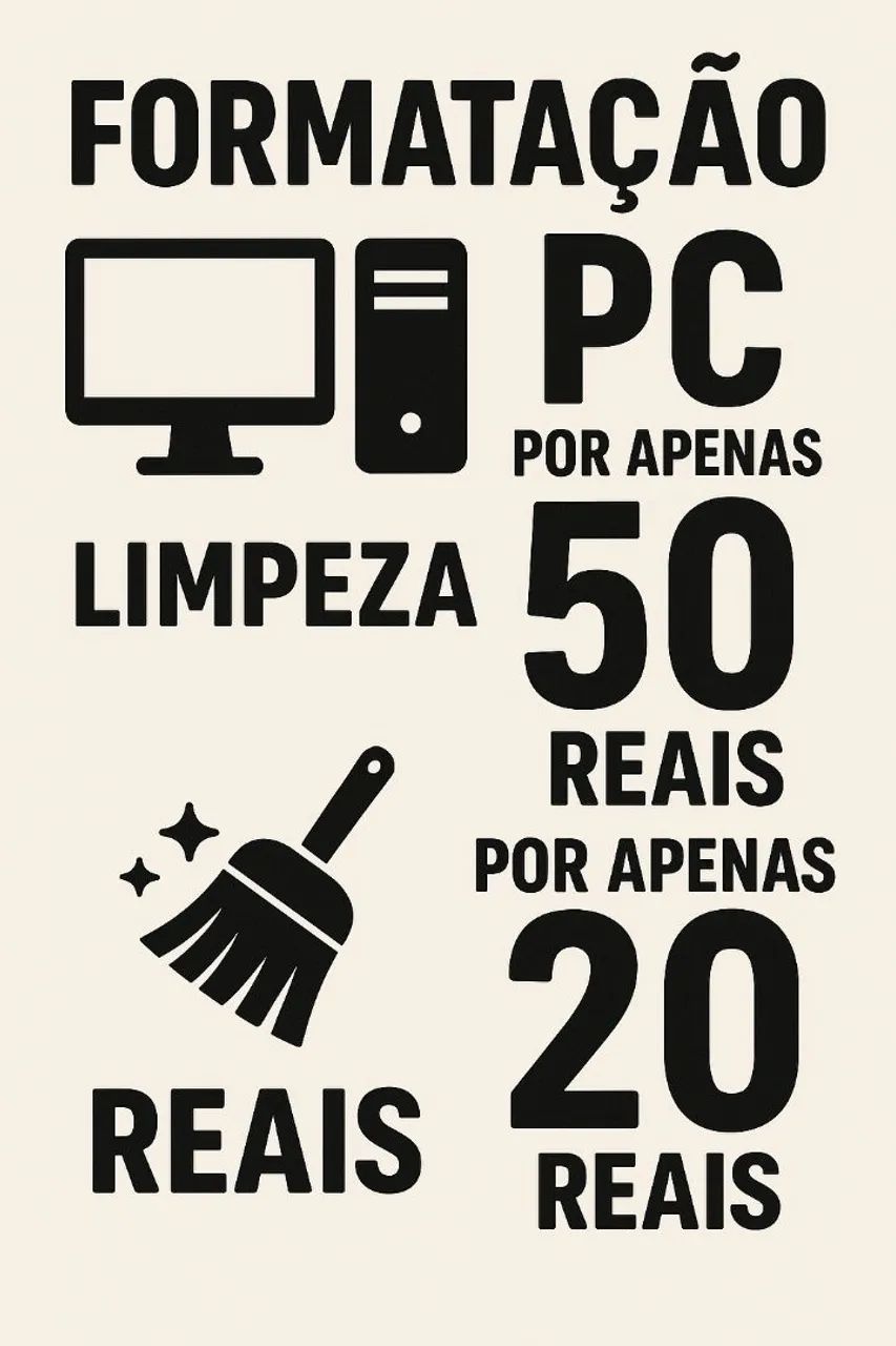 Formato PCs e limpo também 
