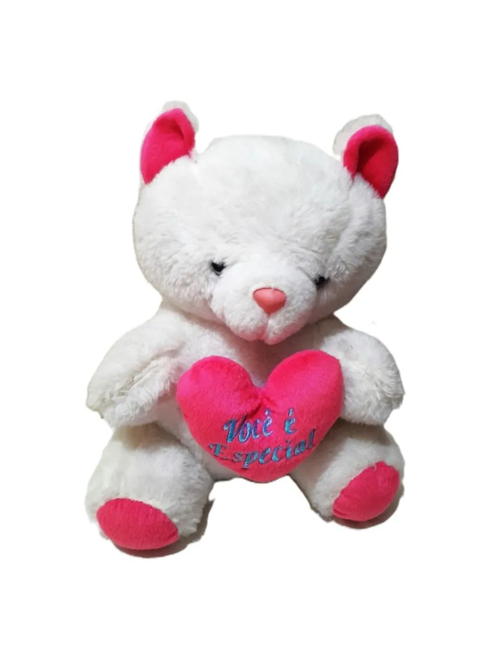 Urso de pelúcia grande com coração - Foto 4