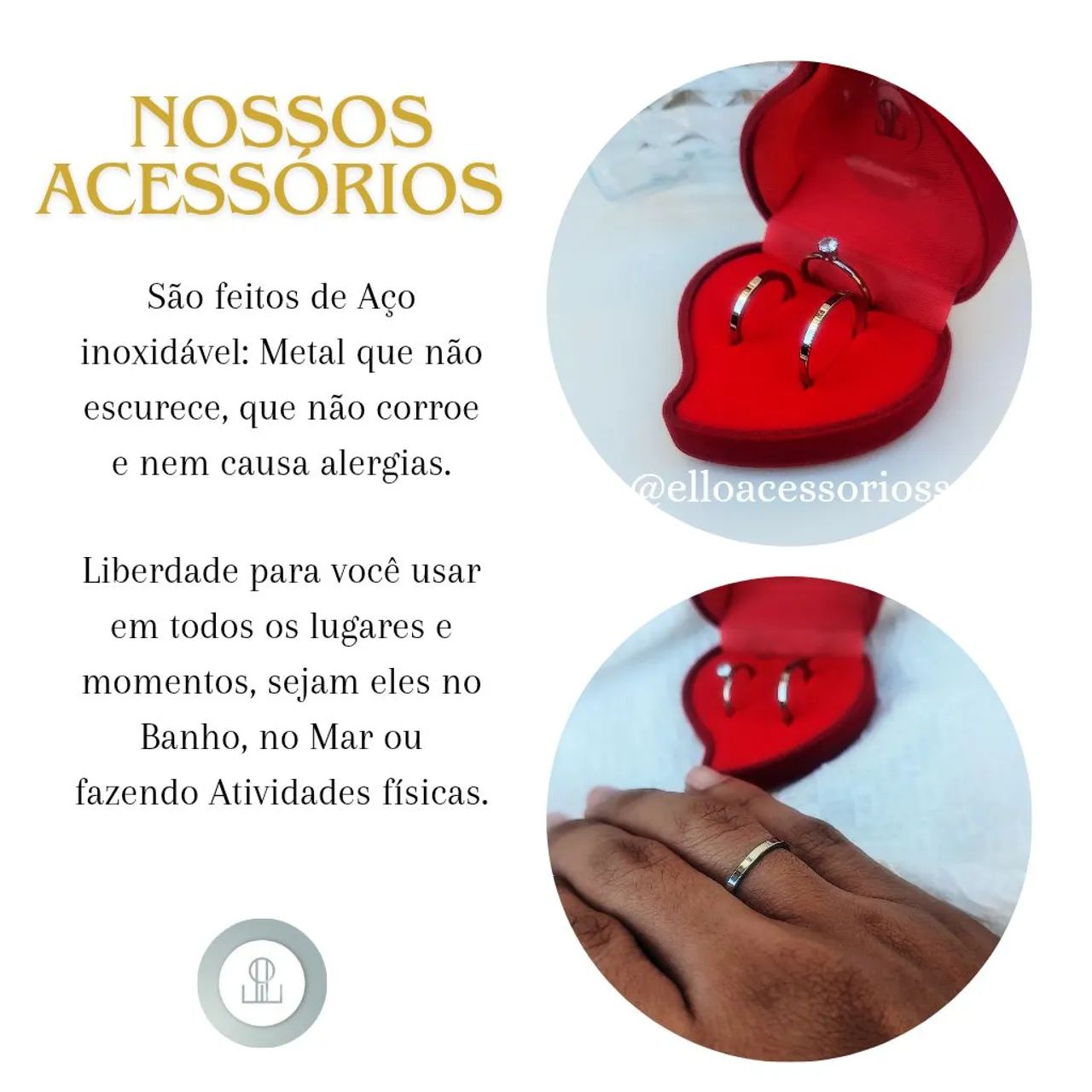 Par de Alianças com Anel solitário  - Foto 5