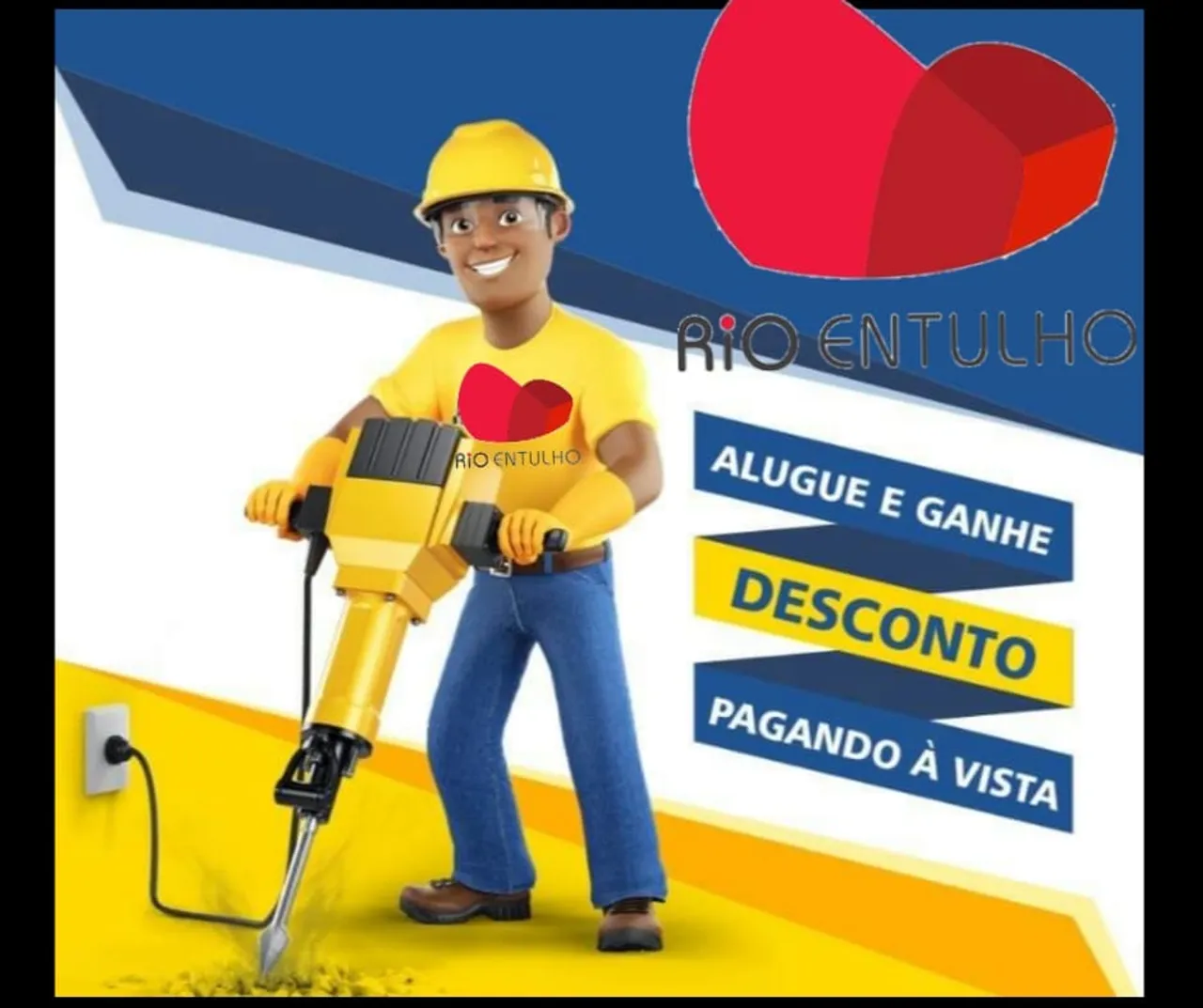 Locação de Caçamba Estacionária para Remoção de Entulho e Locação de Martelete de 15 Kg.