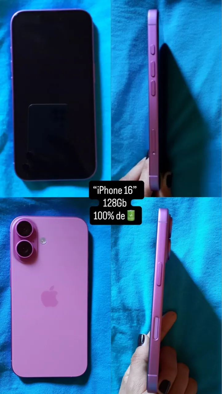 iPhone 16 novo com bateria 100%