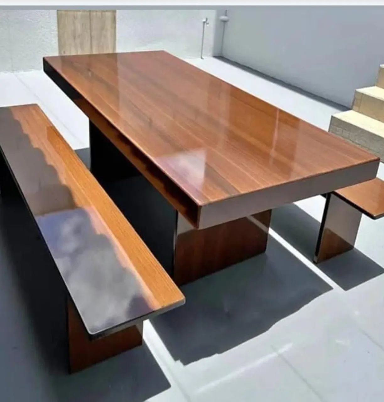 Conjunto Mesa pedra de ardósia  - Foto 4
