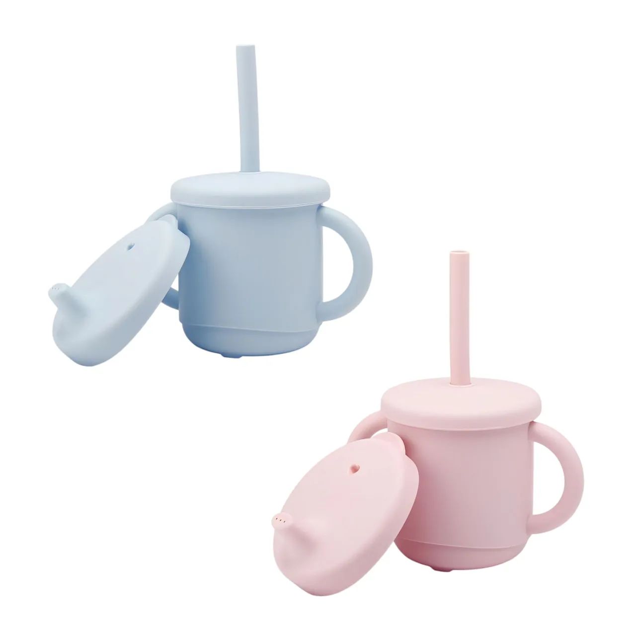 Copo de silicone com 2 tampas - Petit Piá (NOVO) - Foto 3