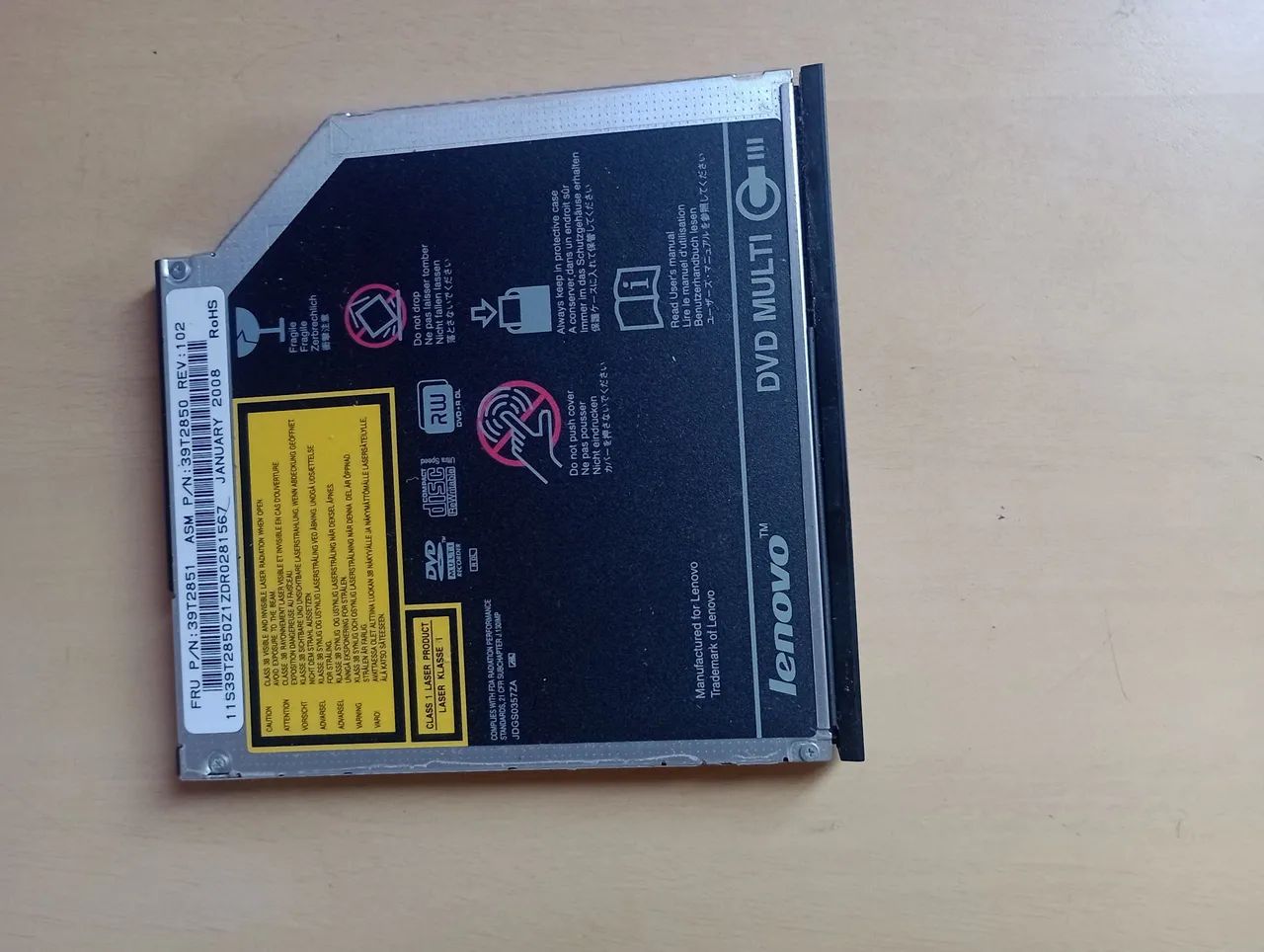 Leitor de DVD notebook Lenovo ThinkPad t61  - Foto 2