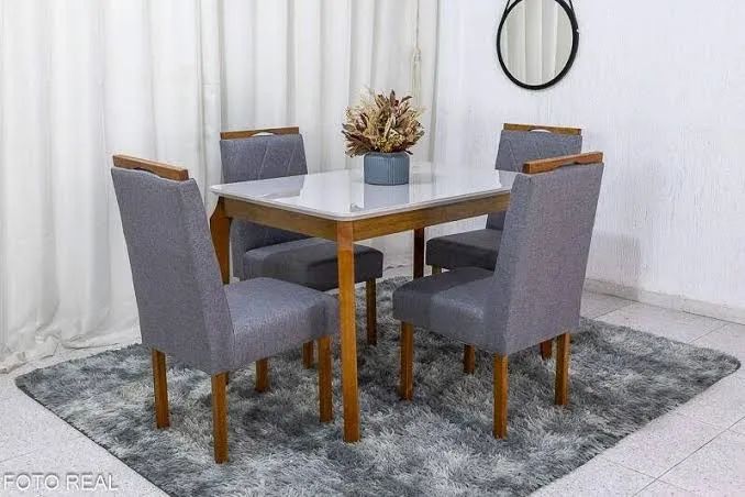 Mesa de Jantar 4 Cadeiras 120x80 alegra - ENTREGA HOJE !!! 