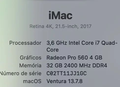 iMac 4K 32 de ram 1Tb Fusion Drive zerado