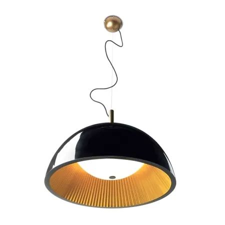 Luminária pendente cúpula preta 