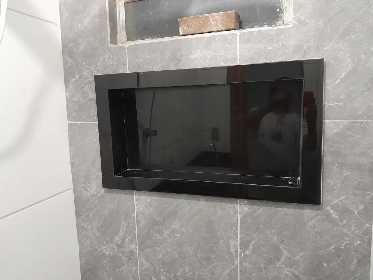 Nicho de porcelanato preto absoluto  - Foto 3