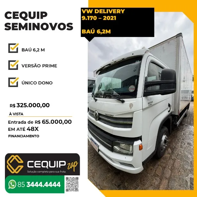 Vw Delivery 9.170 - 2021 - Baú 6,2m