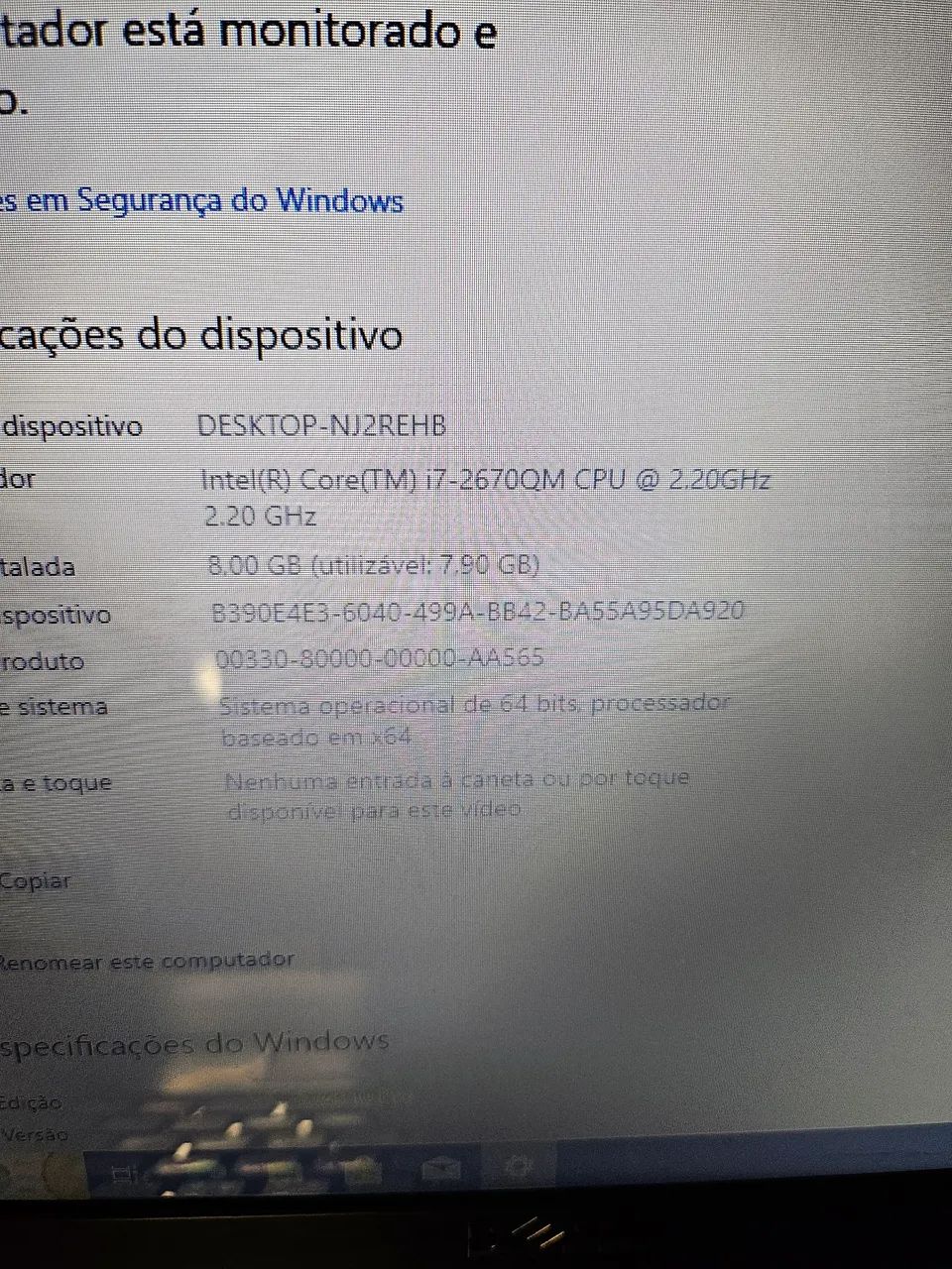 Notebook  Dell I7 8GB Ram SSD Placa De Video  - Foto 5