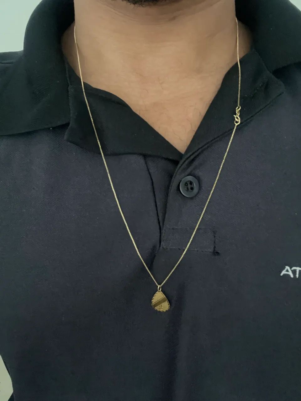 Corrente fina com pingente ouro 18k  - Foto 2