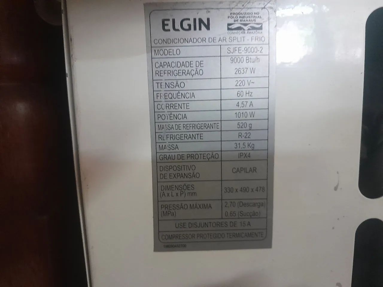 Ar condicionado Elgin 9.000 BTUs  - Foto 3