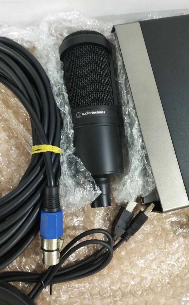 Kit Microfone Condensador AT2020 + Interface de Áudio + Pop Filter  - Foto 2