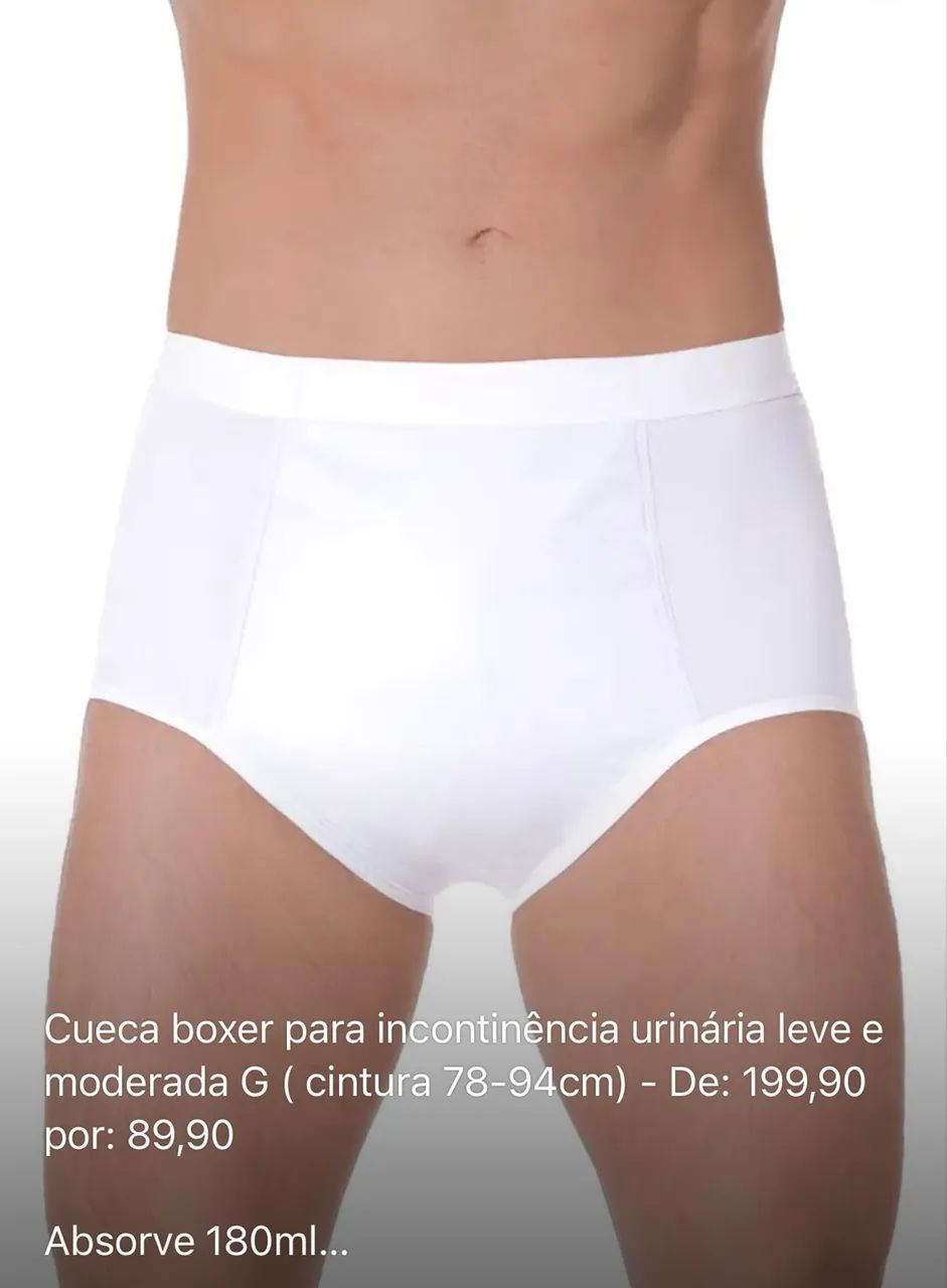 Cueca boxer para incontinência urinária - Foto 3