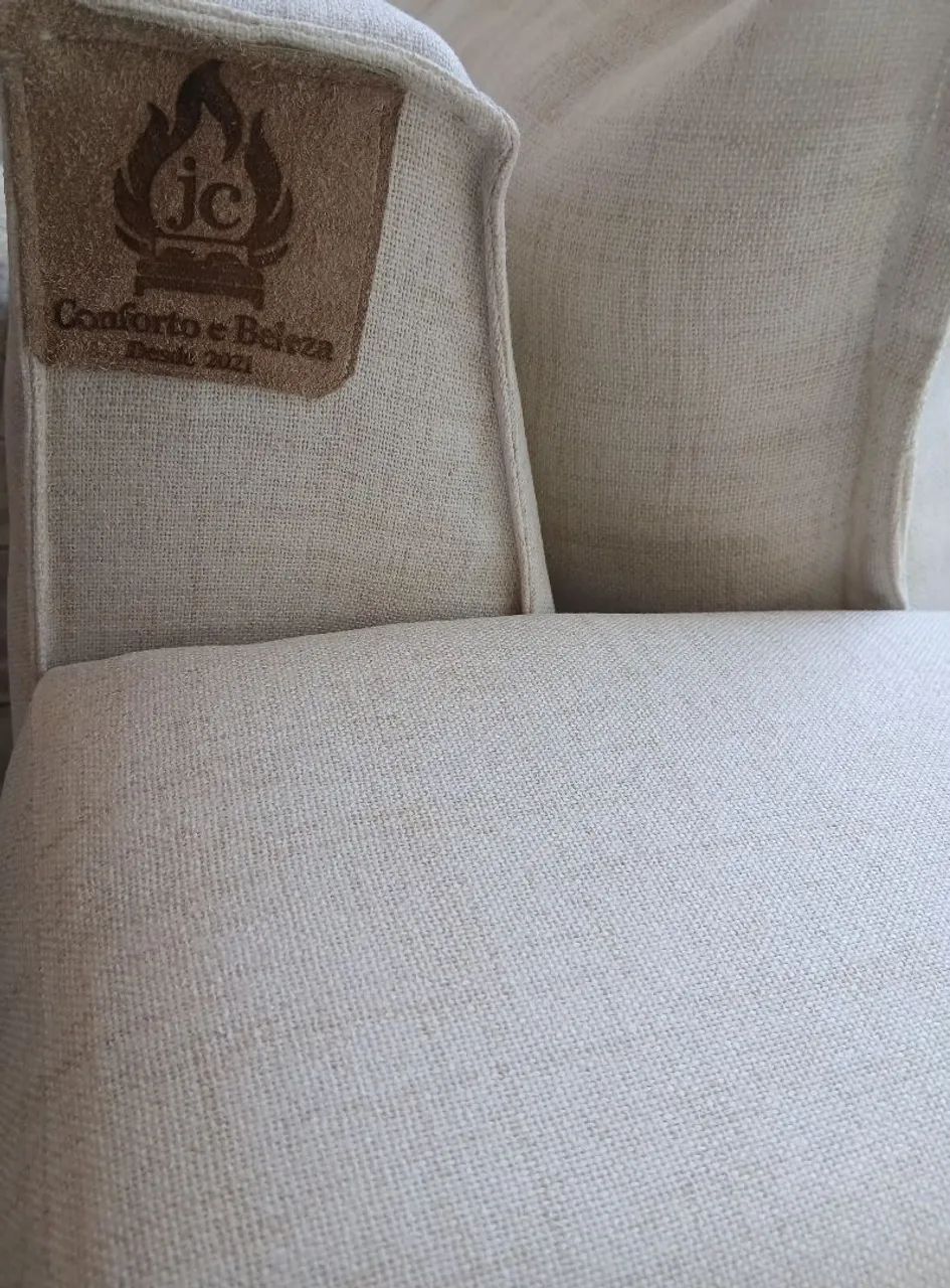 Sofá vintage em LINHO em estado de novo.Entrego  - Foto 3
