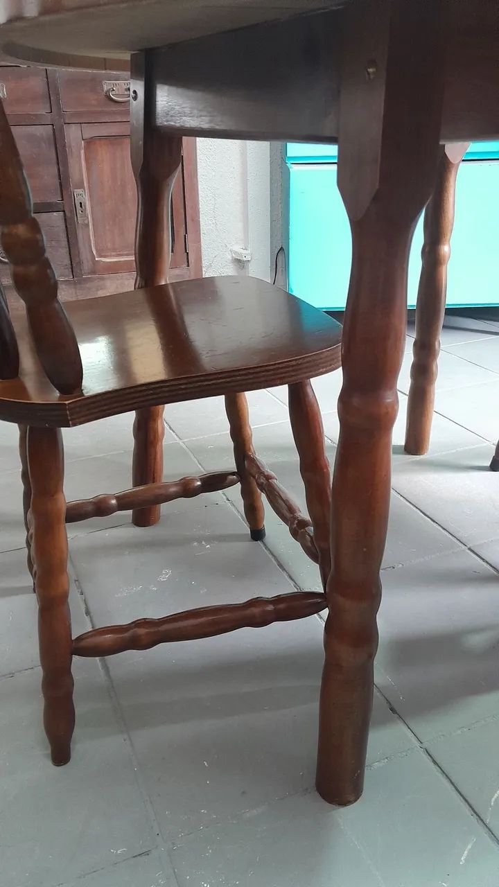 Mesa Redonda + 2 Cadeiras ( TAMPO DA MESA 1,10M ) - Foto 4