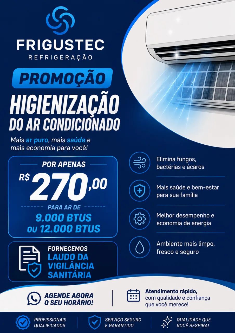 Higienização de ar condicionado 