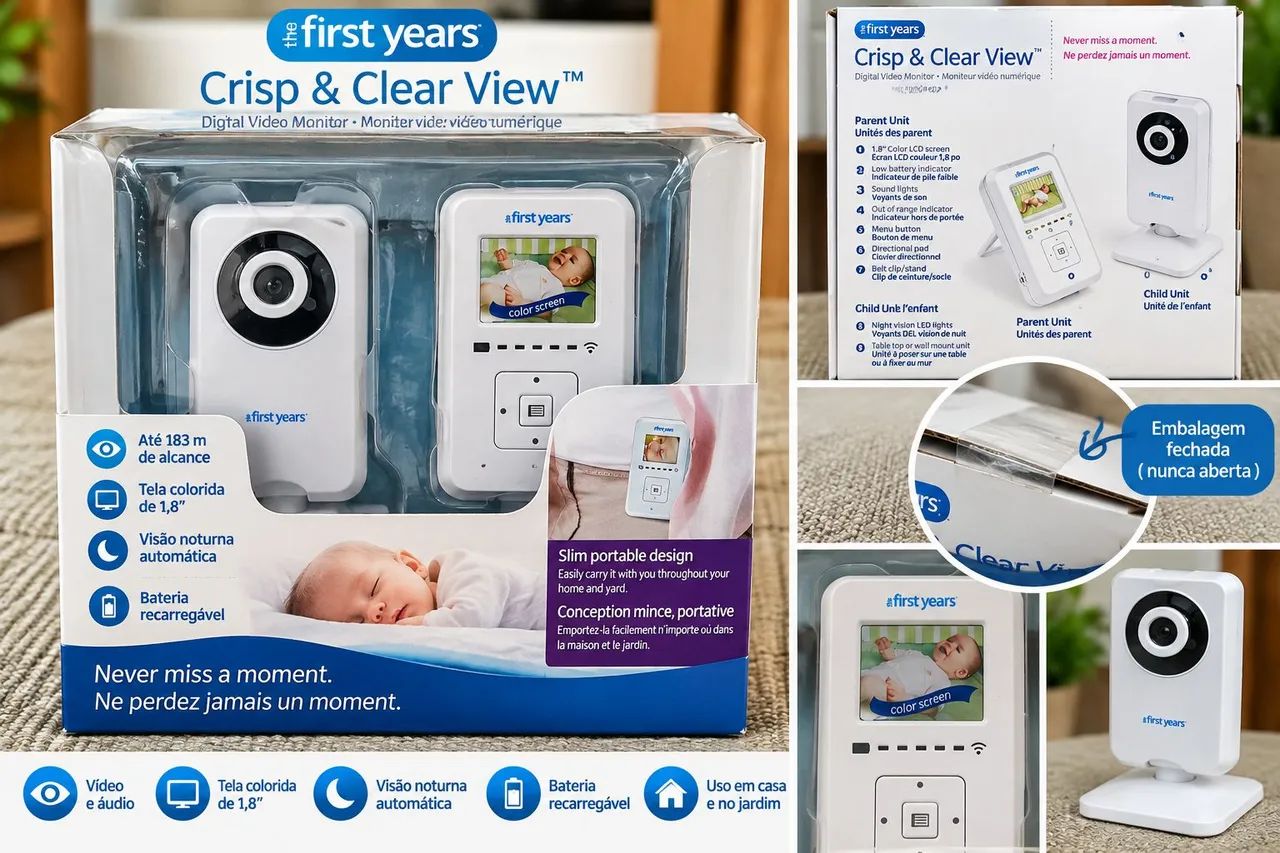 Babá Eletrônica com Vídeo The First Years Crisp & Clear View