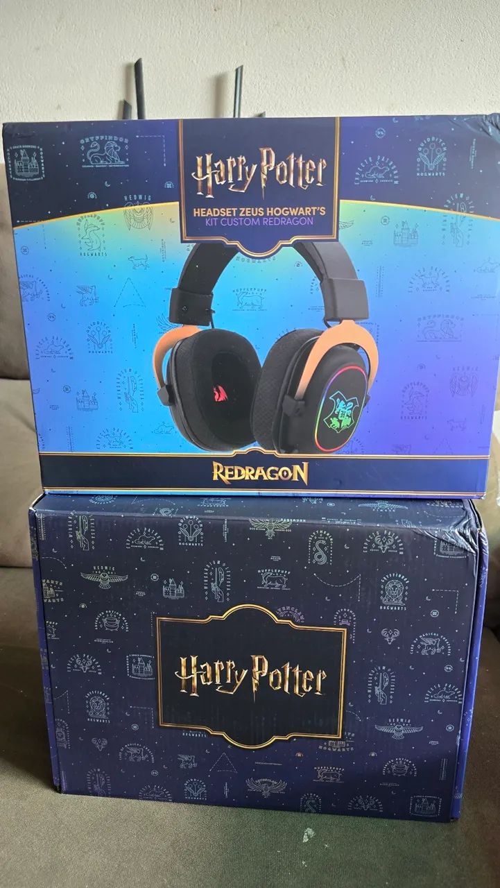 Headset Gamer Redragon Zeus RGB Harry Potter HP-510 - Edição Especial Hogwarts,