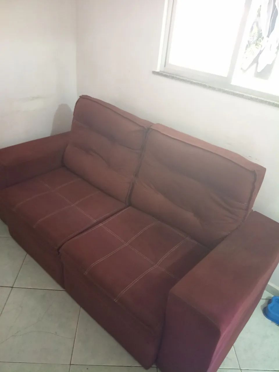 Sofá luizzi 2 e 3 lugares retrátil e reclinável marron - Foto 3