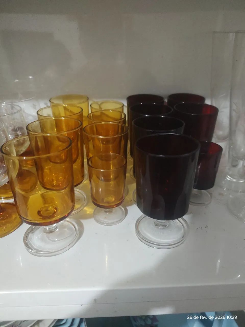 Jogo de taças de vidro