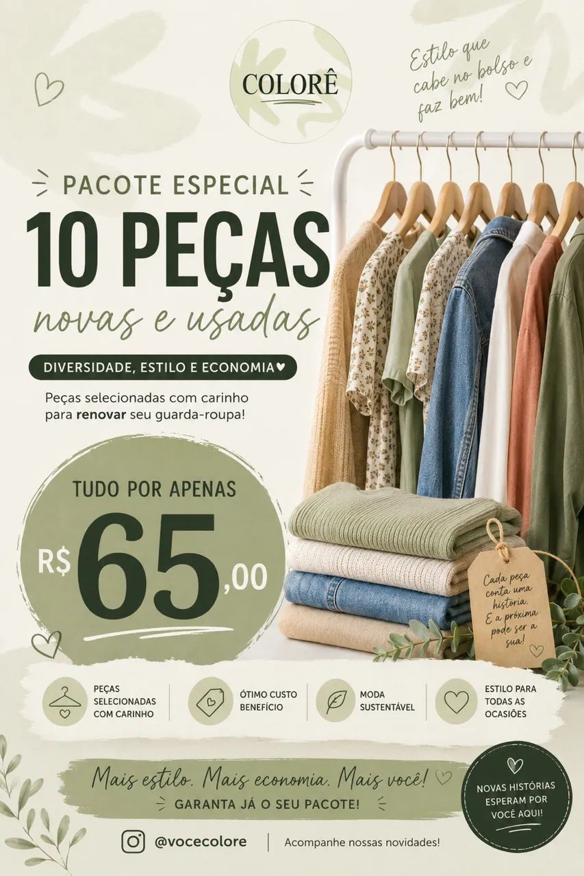 ROUPAS 10 peças NOVAS E USADAS 