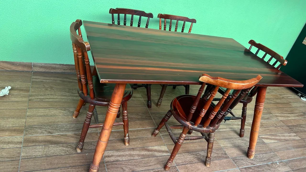 MESA MADEIRA COLONIAL - Tábua corrida - Foto 3