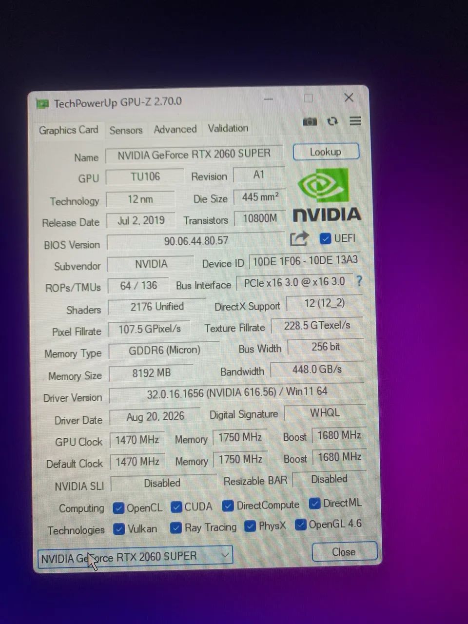 Placa de Vídeo RX 2060 Super 8gb - Foto 2