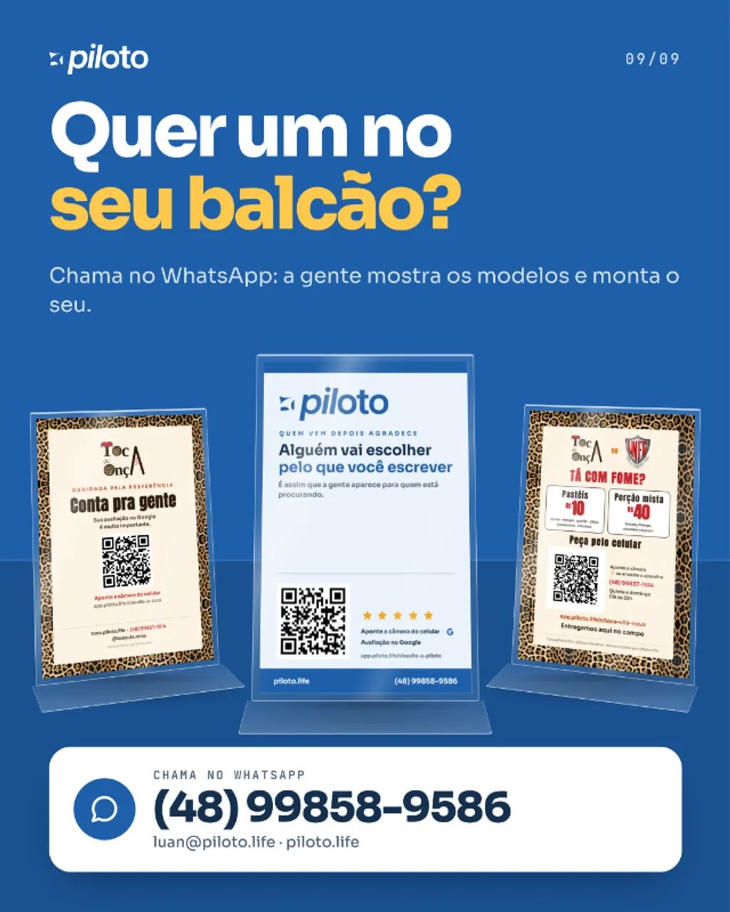 Placa de Avaliação Google com NFC e QR Code, display de acrílico para balcão - Foto 4