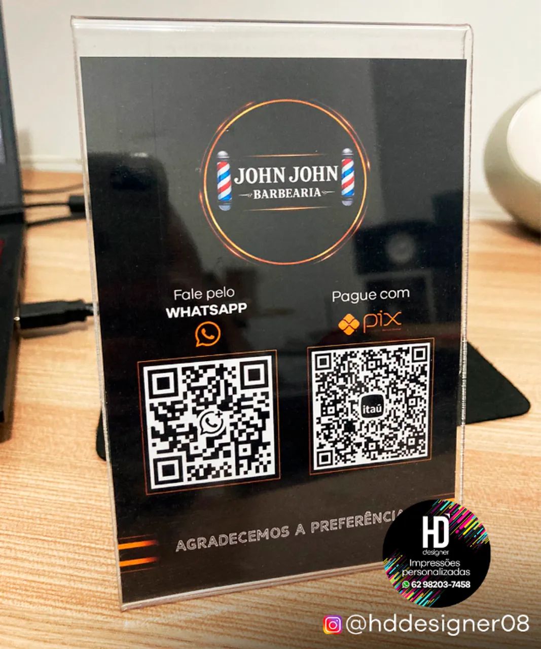 Display Placa de PIX em Acrílico Personalizada - Gráfica Rápida - Foto 3