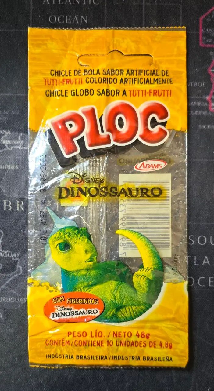 Embalagem Ploc Disney Dinossauros (2000) grande p/ 10 chicles