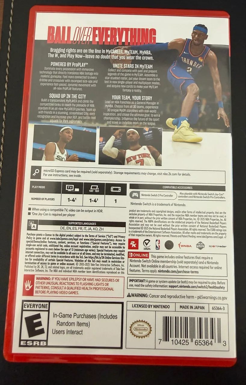 Nba 2k26 Nintendo Switch 2 Nintendo Switch 2 Standard  - Foto 3