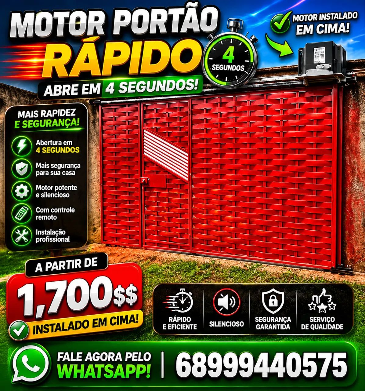Motor portão rápido 