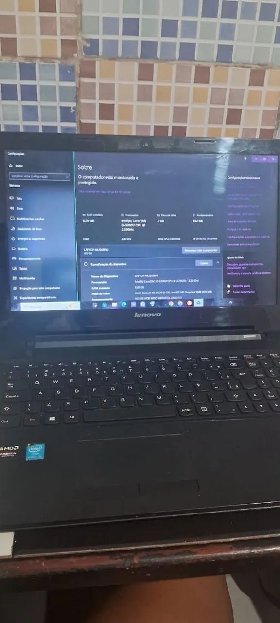 Notebook Lenovo usado!
