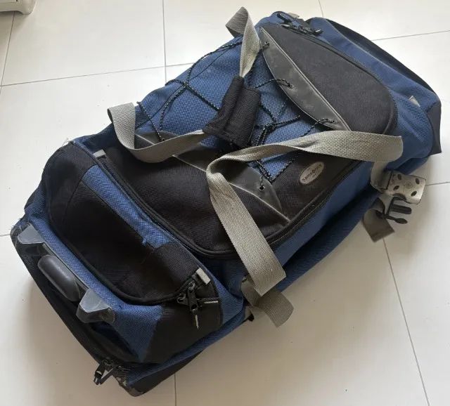 Mala Sacola de Viagem Samsonite Grande com Rodinhas Azul