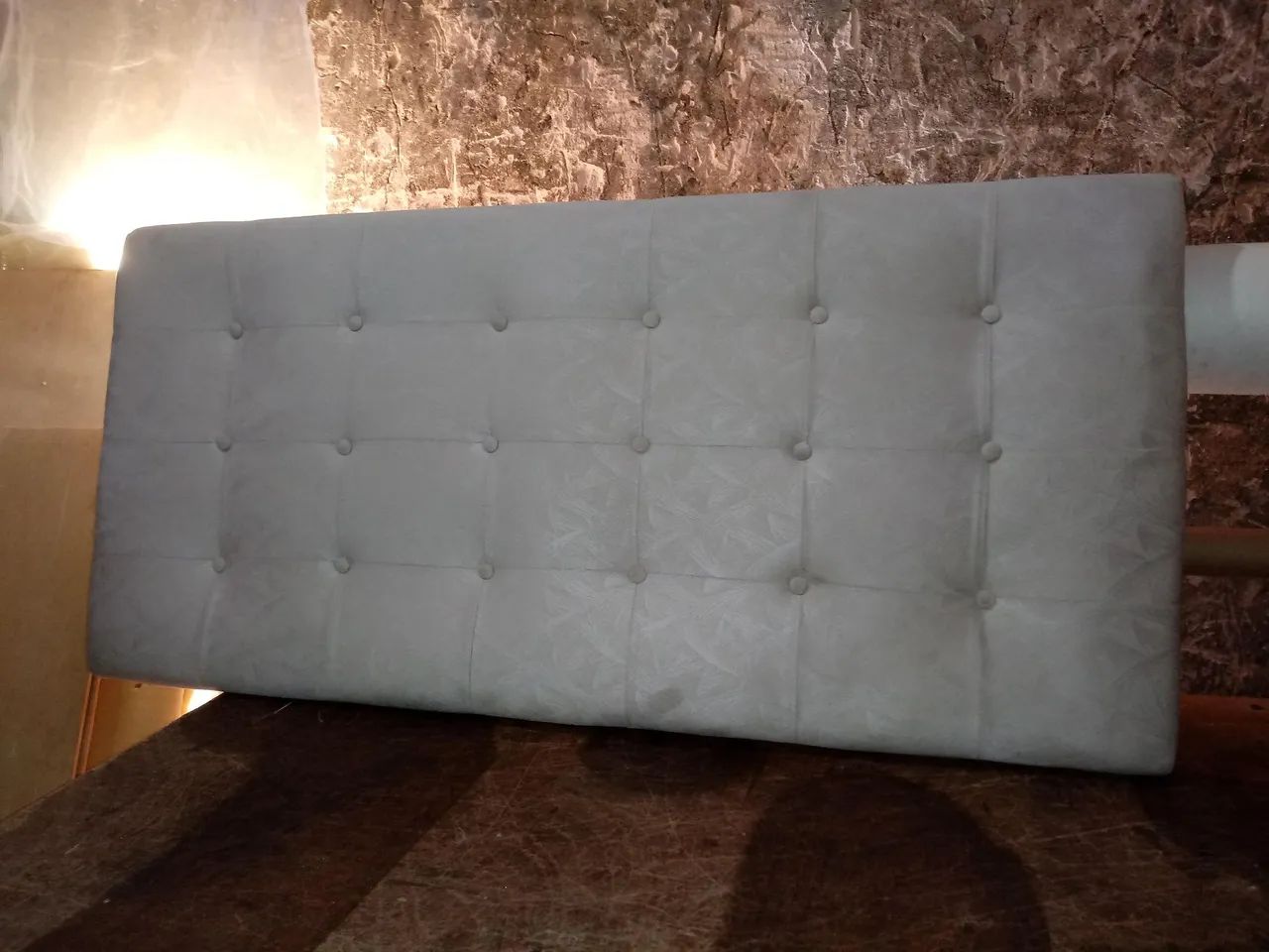 Cabeceira de botões em suede - Foto 2