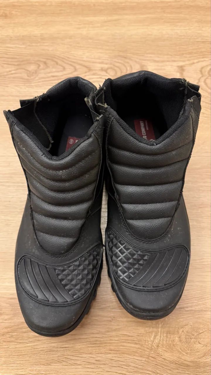 Bota de Couro Moto Semi Impermeável 