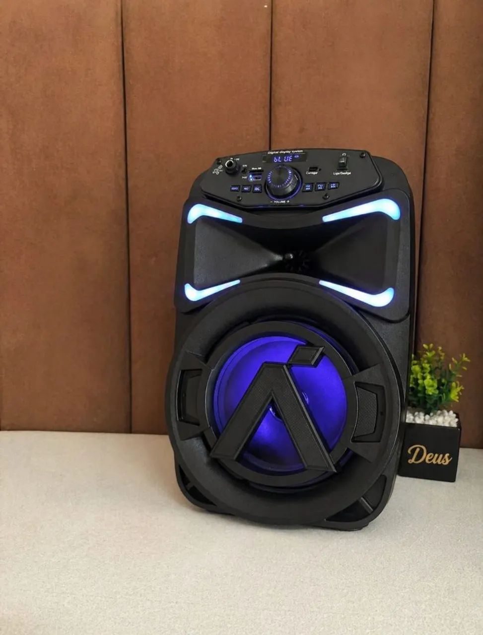 Caixa de Som Bluetooth Aquário Hype 250 - Grave Forte e LED - Foto 2