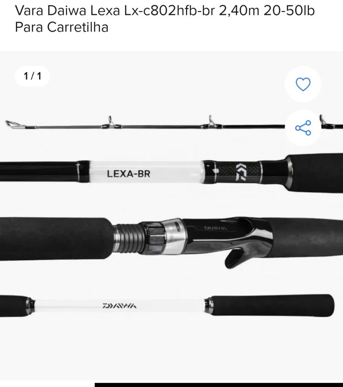 Vara e carretilha de pesca