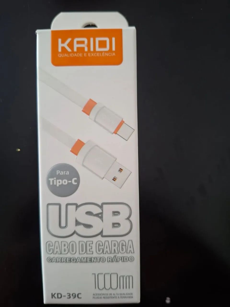 Cabo de carregamento e conectividade Tipo C