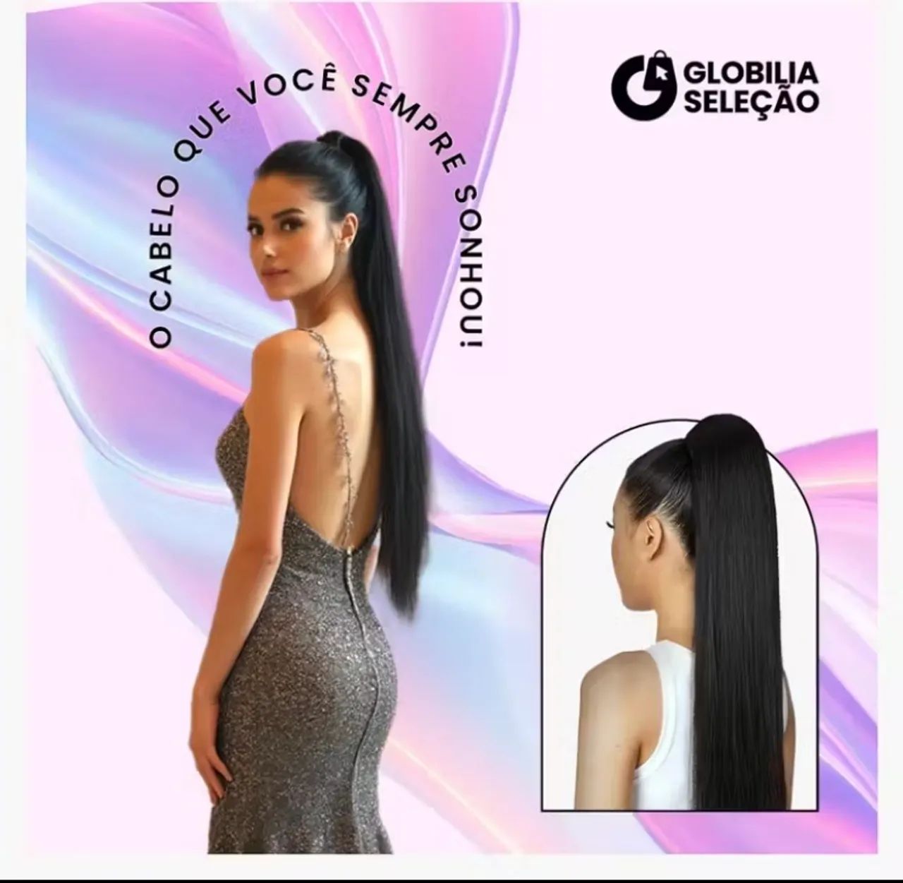 Rabo de cavalo longo,pega chapinha  - Foto 2